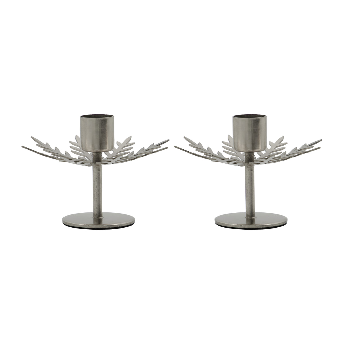 House Doctor - Snowflake Kerzenständer (2er-Set) | silber