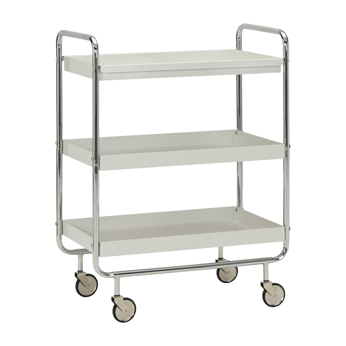 House Doctor - Servierwagen Roll | B 62 cm / off-white/crome