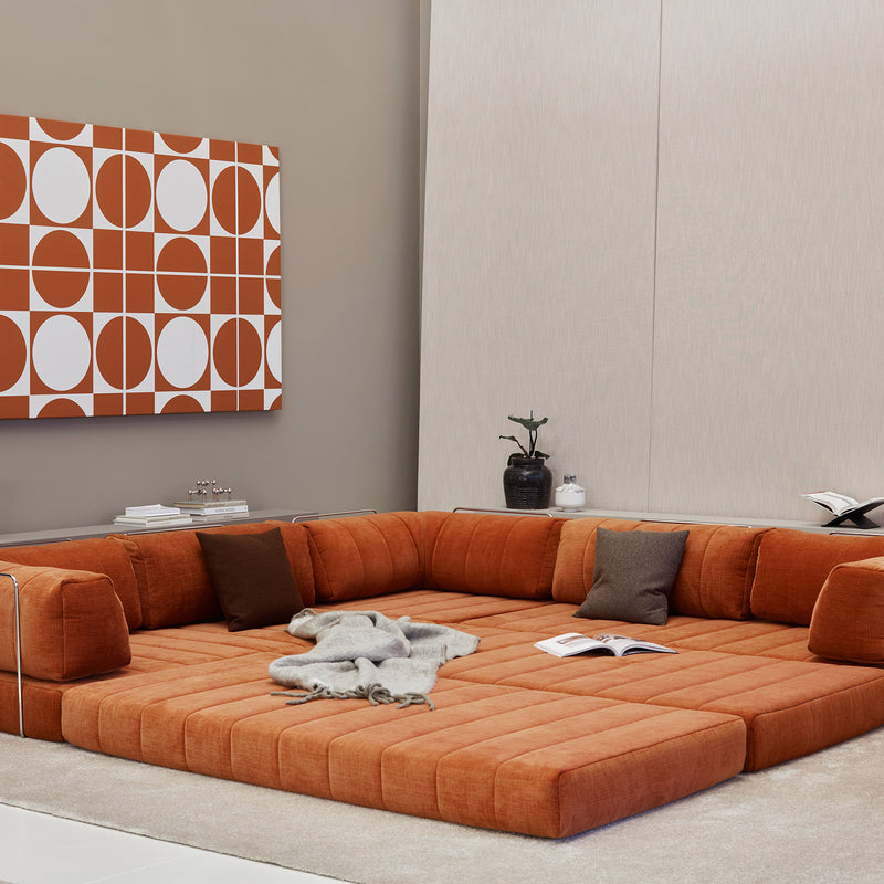 Innovation Living - Cozypad Schlafsofa &amp; Pouf mit Rückenpolster / Armlehne