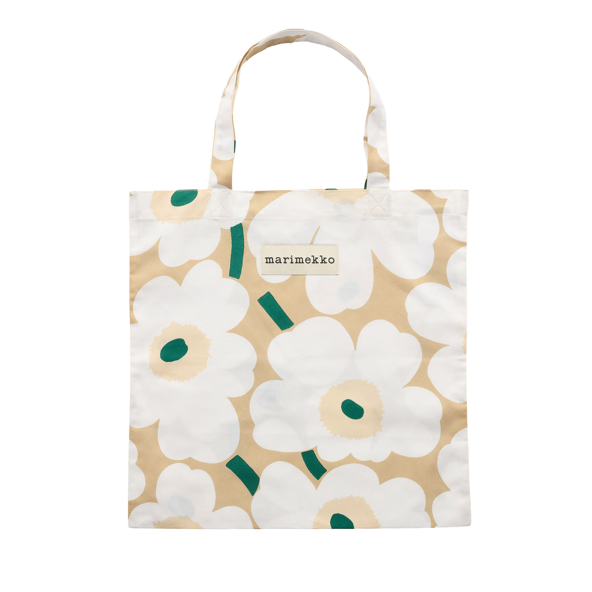 Marimekko - Pieni Unikko Einkaufstasche | sand / weiß / hay / emerald