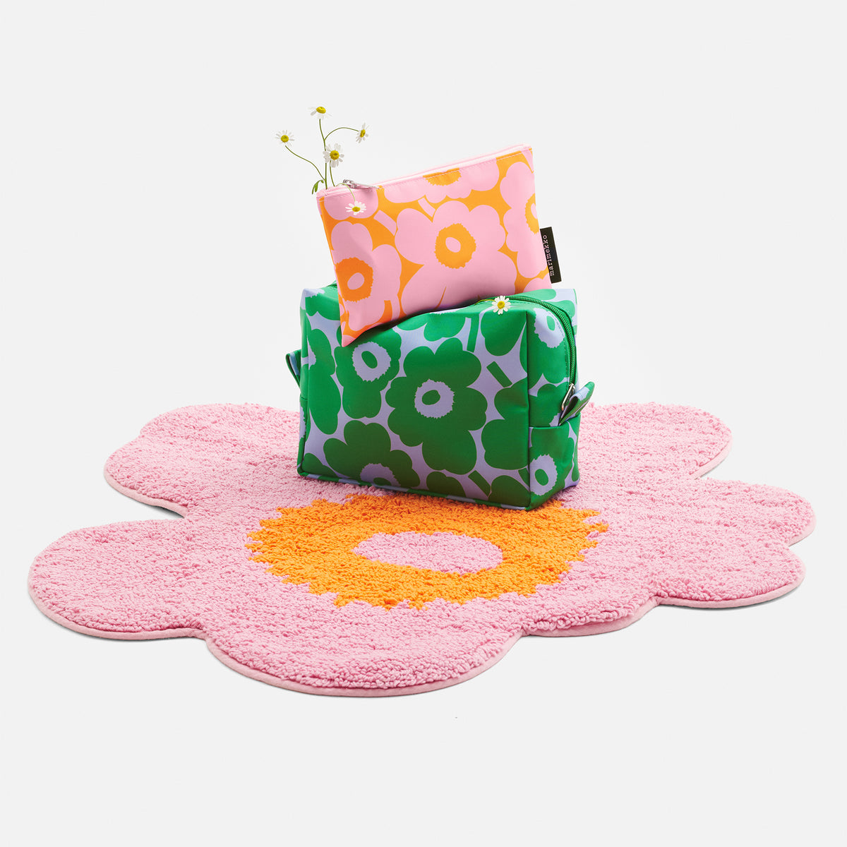 Marimekko - Unikko Badematte | 73 x 74 cm / pink/orange