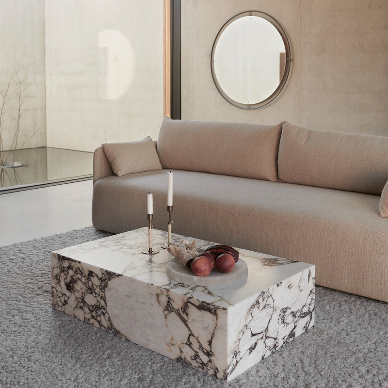 Audo - Plinth Couchtisch | rosa Marmor