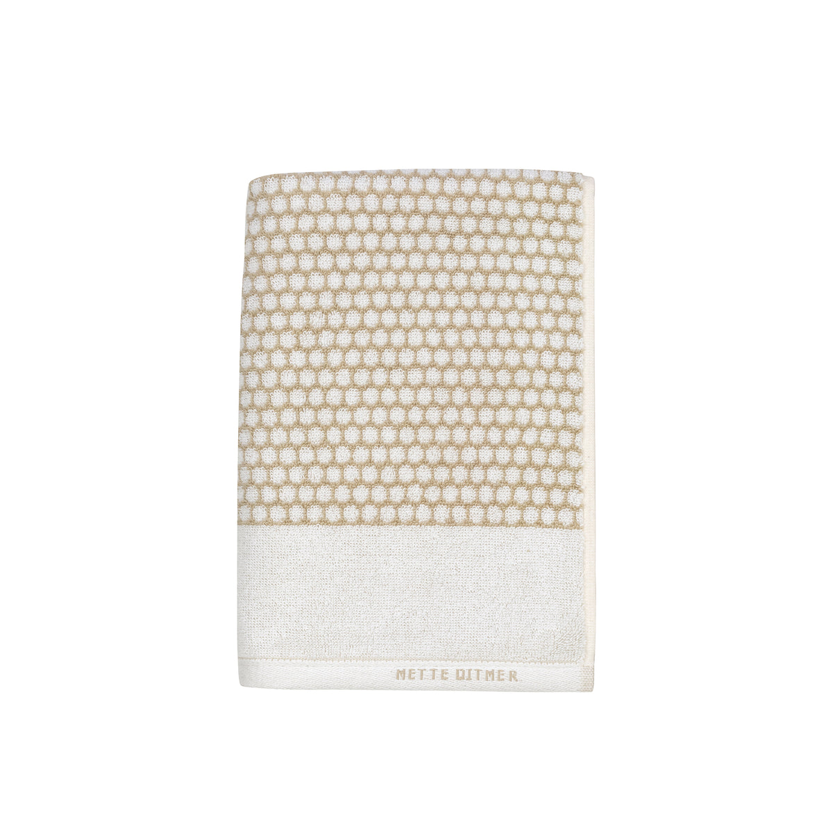 Mette Ditmer - Grid Gästehandtuch | sand/off-white