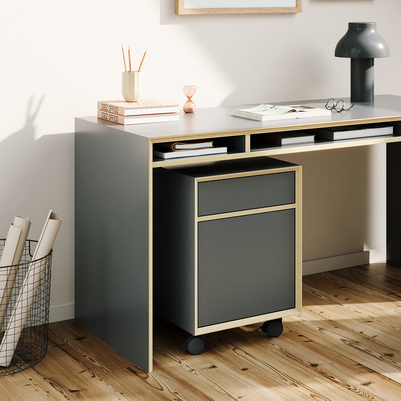 Müller Small Living - Bridge untere Ablage für Schreibtisch | anthrazit