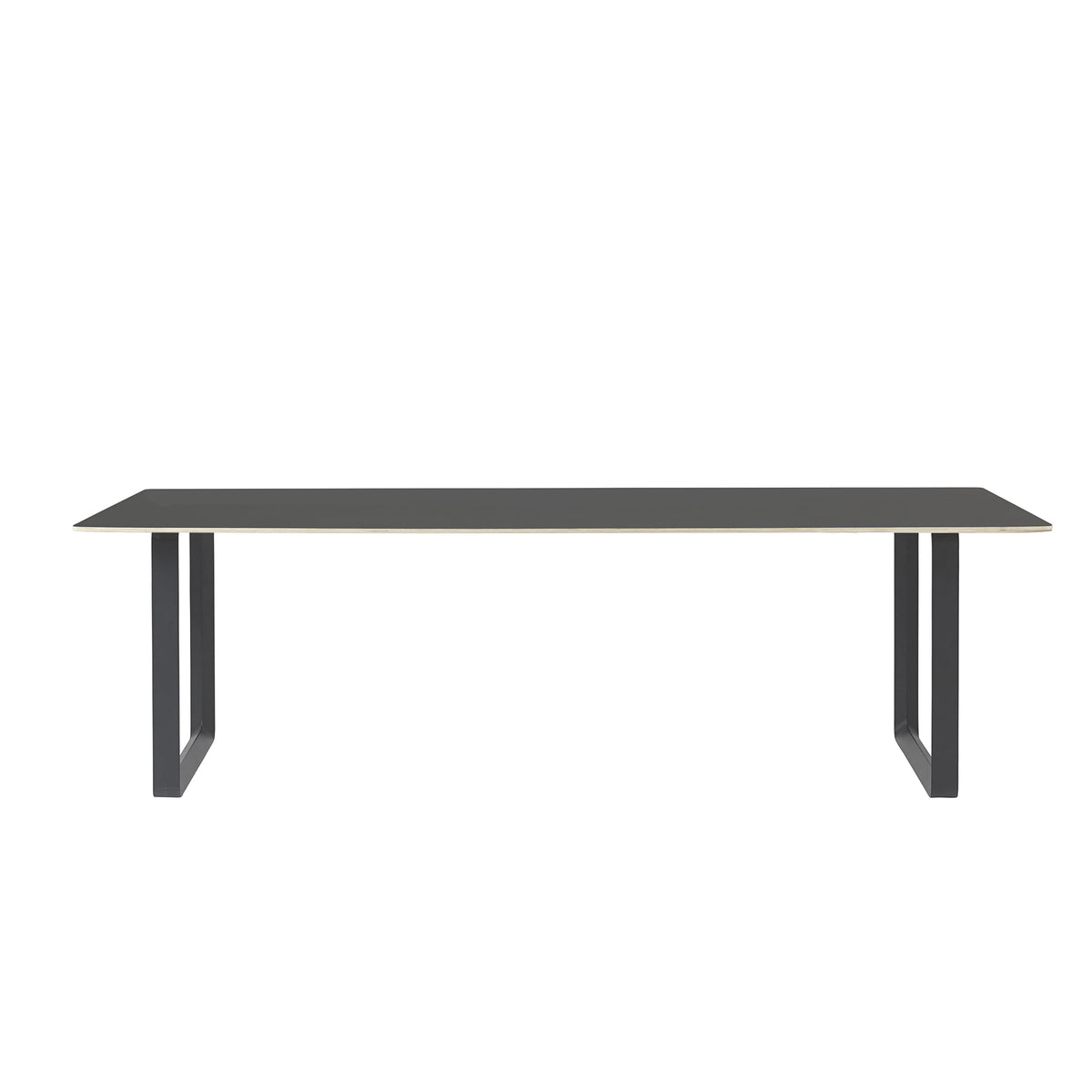 Muuto - 70/70 Esstisch 255 x 108 cm | 255 x 108 cm / schwarz (Linoleum)