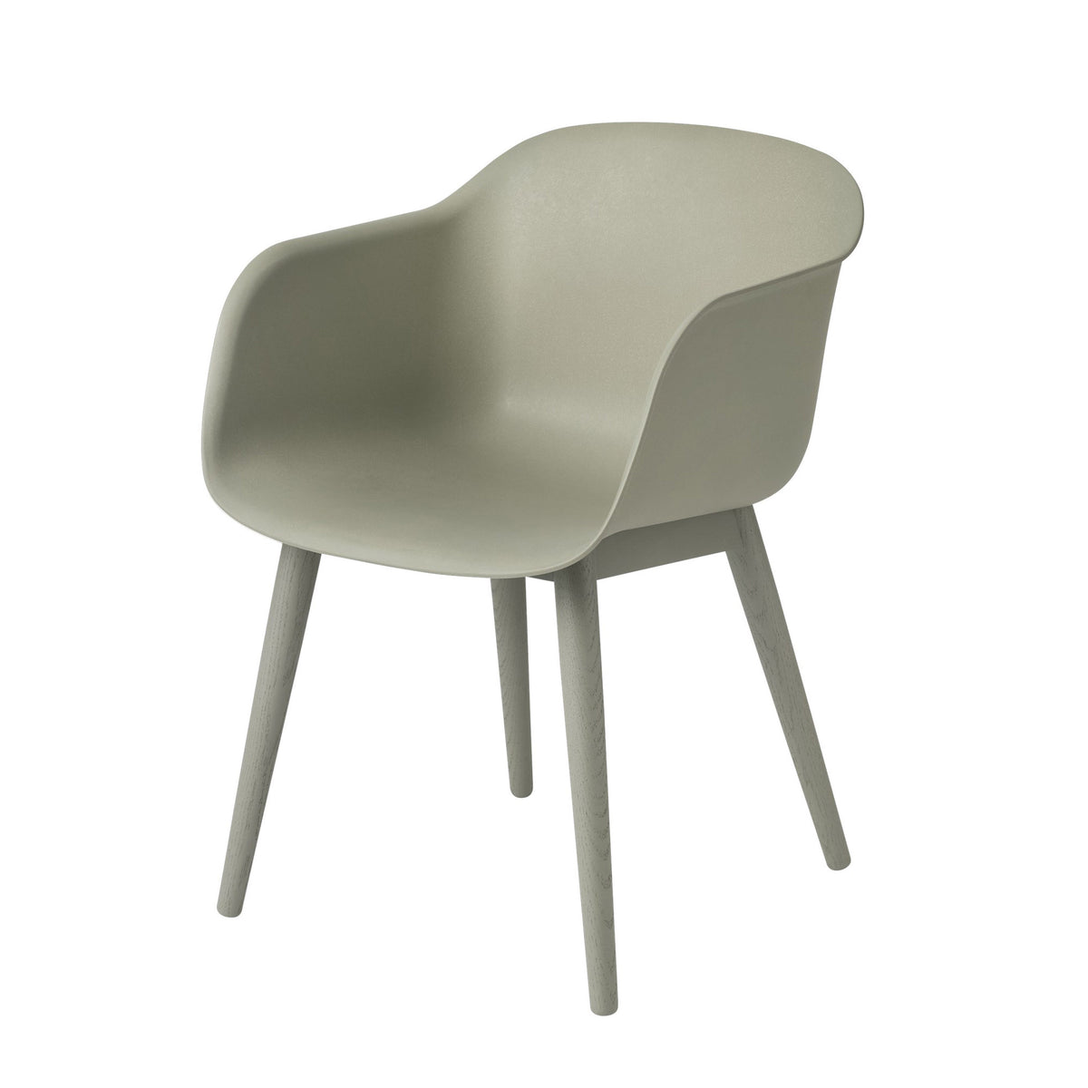 Muuto - Fiber Chair Wood Base | dusty green / Eiche dusty green