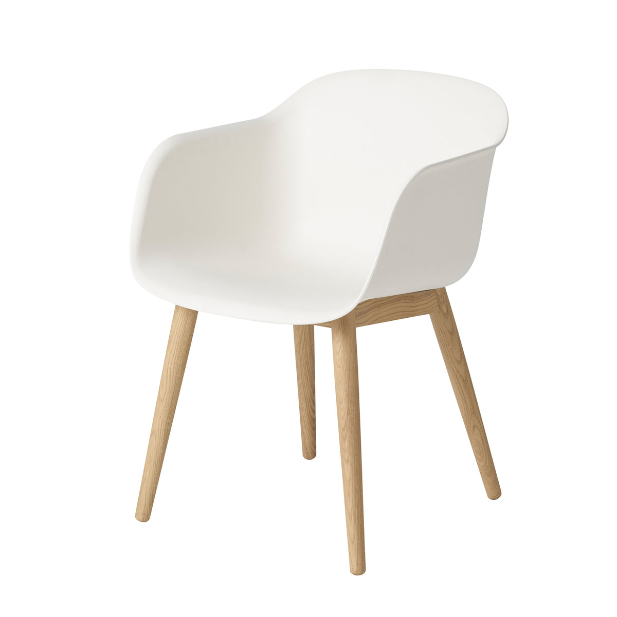 Muuto - Fiber Chair Wood Base | weiß / Eiche