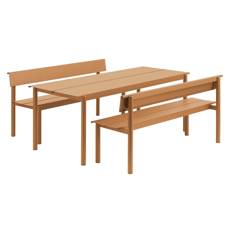 Muuto - Linear Steel Bank mit Rückenlehne