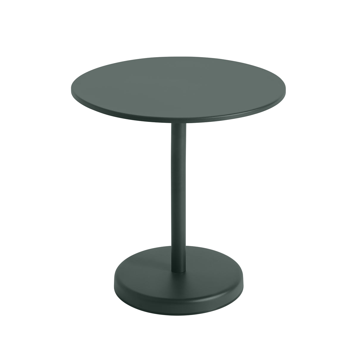 Muuto - Linear Steel Bistrotisch | Ø 70 x H 73 cm / dunkelgrün