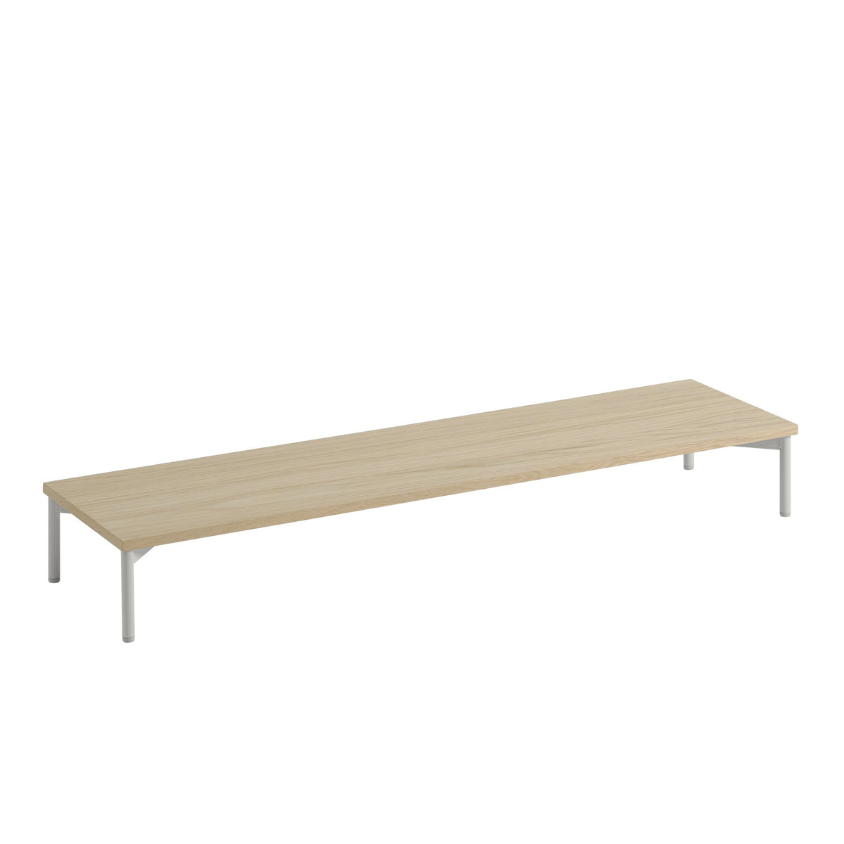 Muuto - Tube Podium für Stacked System | für Stacked System 131 x 35 cm / Eiche/grau