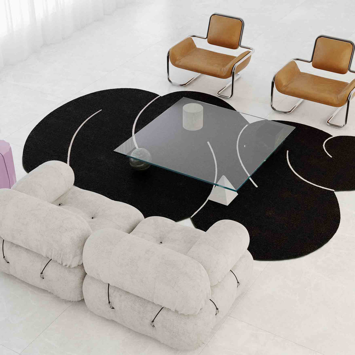 Okej - Squiggle Teppich Midnight Black | small