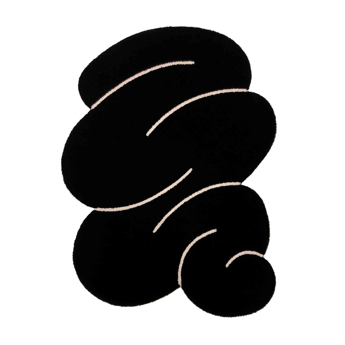 Okej - Squiggle Teppich Midnight Black | small