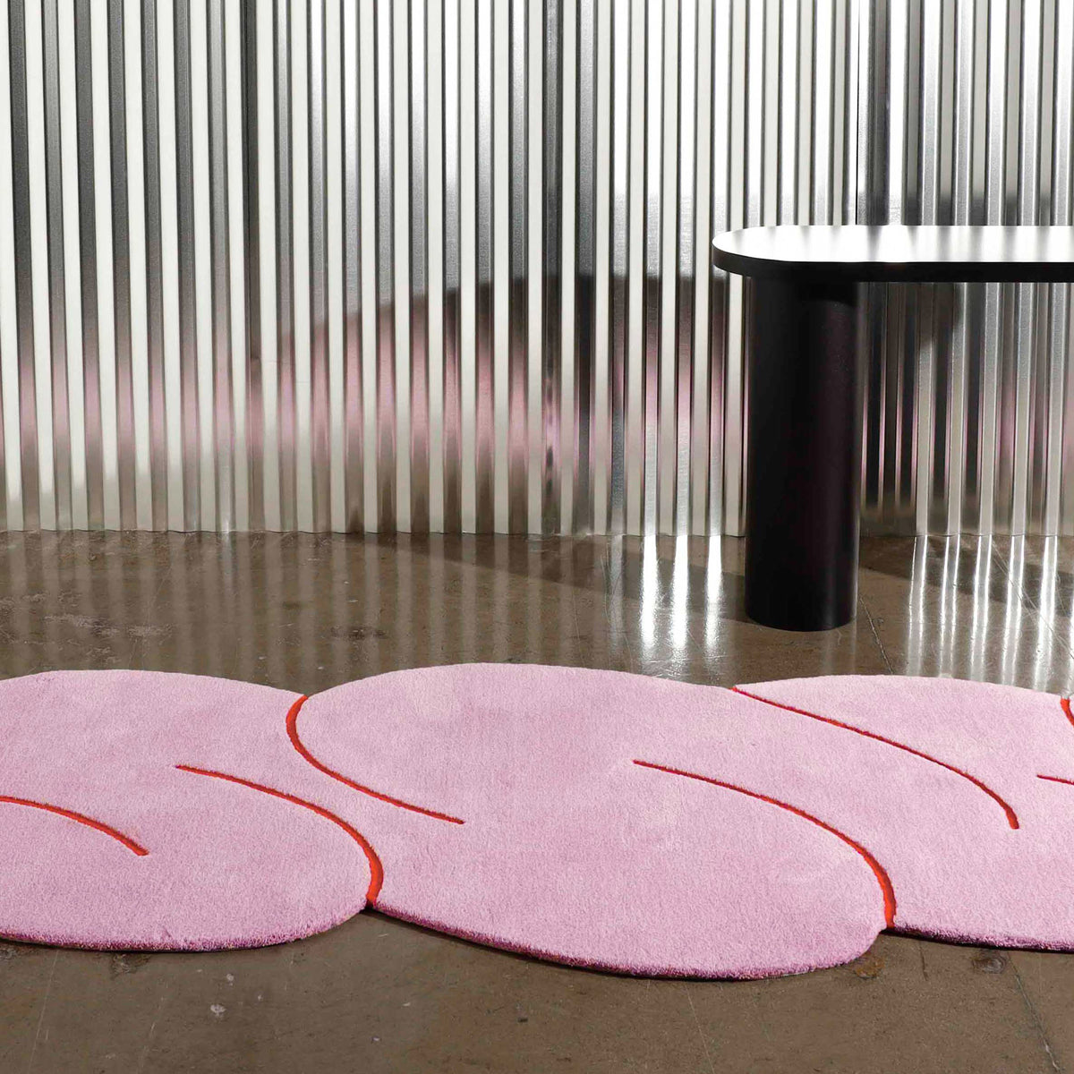Okej - Squiggle Teppich, Pink Melange | large