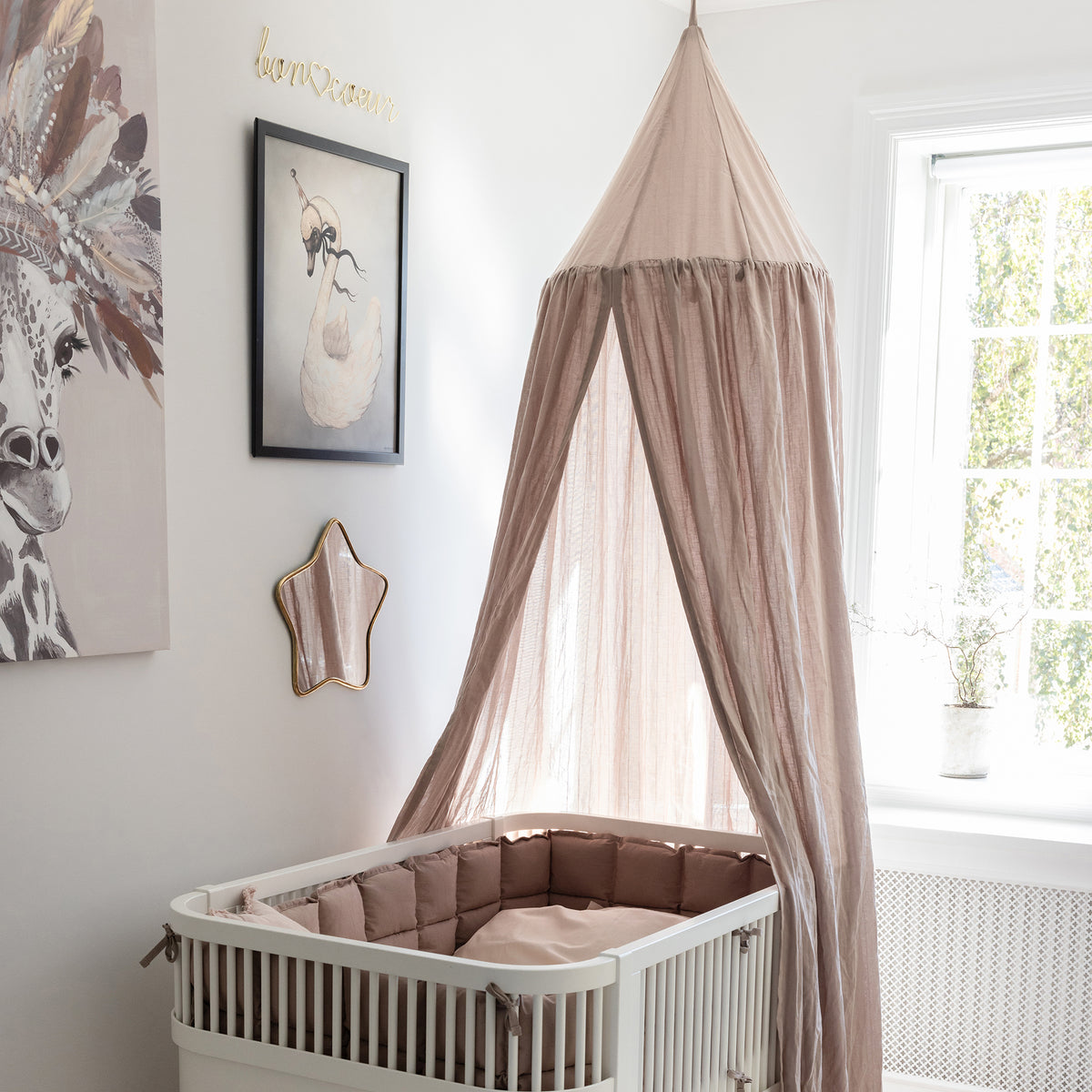 Sebra - Betthimmel | birchbark rose, jetty beige