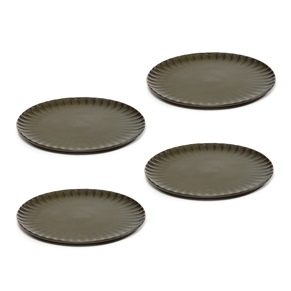 Serax - Inku Teller | 4er-Set / Ø 24 cm / grün