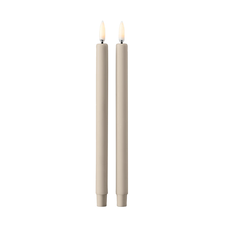 Stoff Nagel - Paraffin-Kerzen by Uyuni Lighting LED (2er-Set) | sand