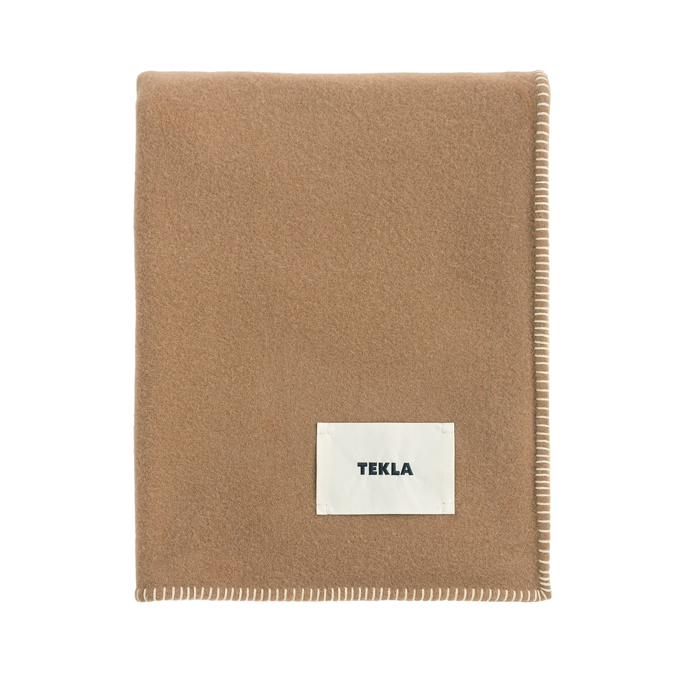 Tekla - Lammwolle Decke | oak