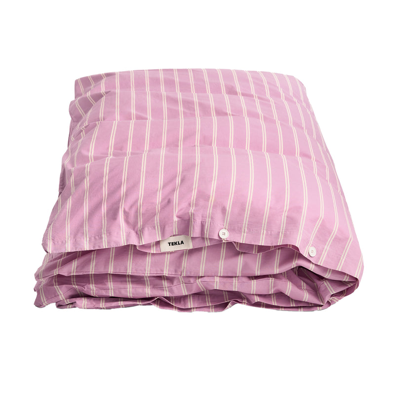 Tekla - Perkal Deckenbezug | 200 x 200 cm / mallow pink stripes, 240 x 220 cm / mallow pink stripes, 140 x 200 cm / mallow pink stripes, 155 x 220 cm / mallow pink stripes