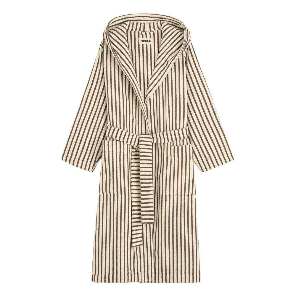 Tekla - Terry Bademantel mit Kapuze | L / Kodiak Stripes, M / Kodiak Stripes, S / Kodiak Stripes