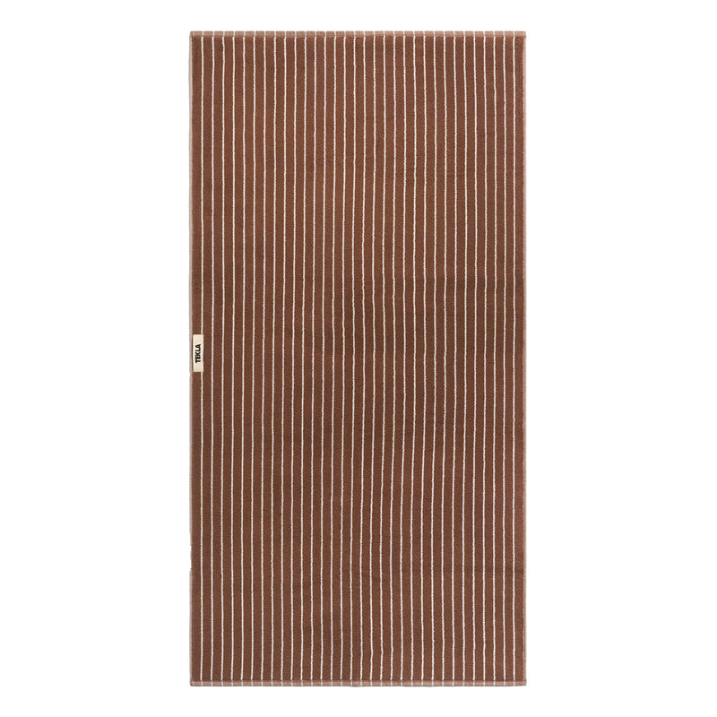 Tekla - Terry Handtuch | Badetuch (70 x 140 cm) / rust stripes