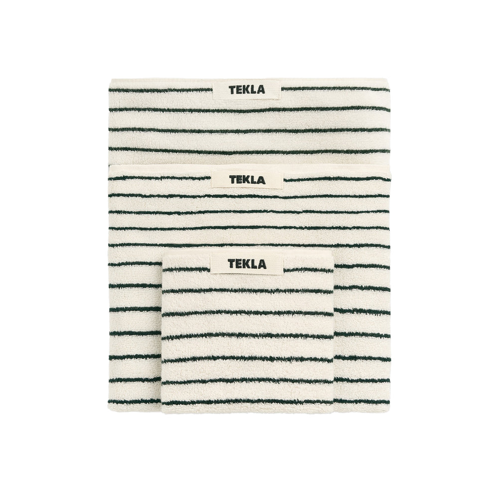 Tekla - Terry Handtuch | Badetuch (70 x 140 cm) / Racing green, Gästehandtuch (30 x 50 cm) / Racing green , Handtuch (50 x 90 cm) / Racing green
