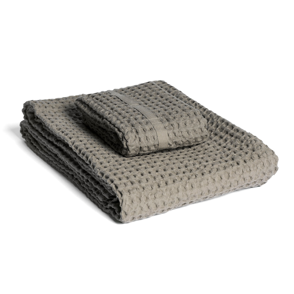 The Organic Company - Big Waffle Handtuch, Gift Set | clay