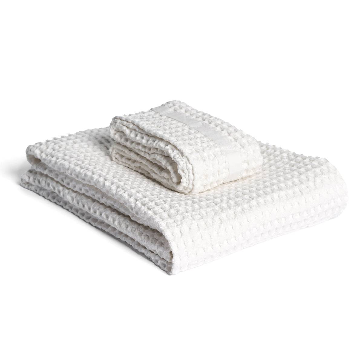 The Organic Company - Big Waffle Handtuch, Gift Set | naturweiß