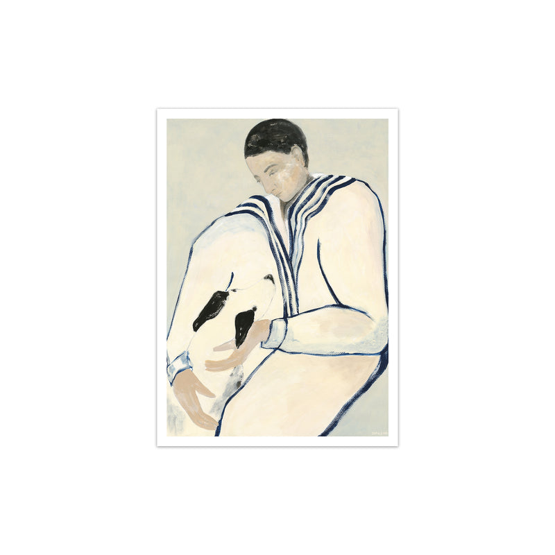 The Poster Club - Sofia Lind Man and Dog Poster | 30 x 40 cm