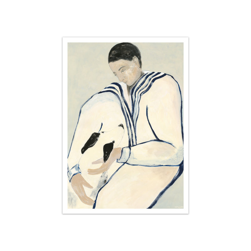 The Poster Club - Sofia Lind Man and Dog Poster | 50 x 70 cm
