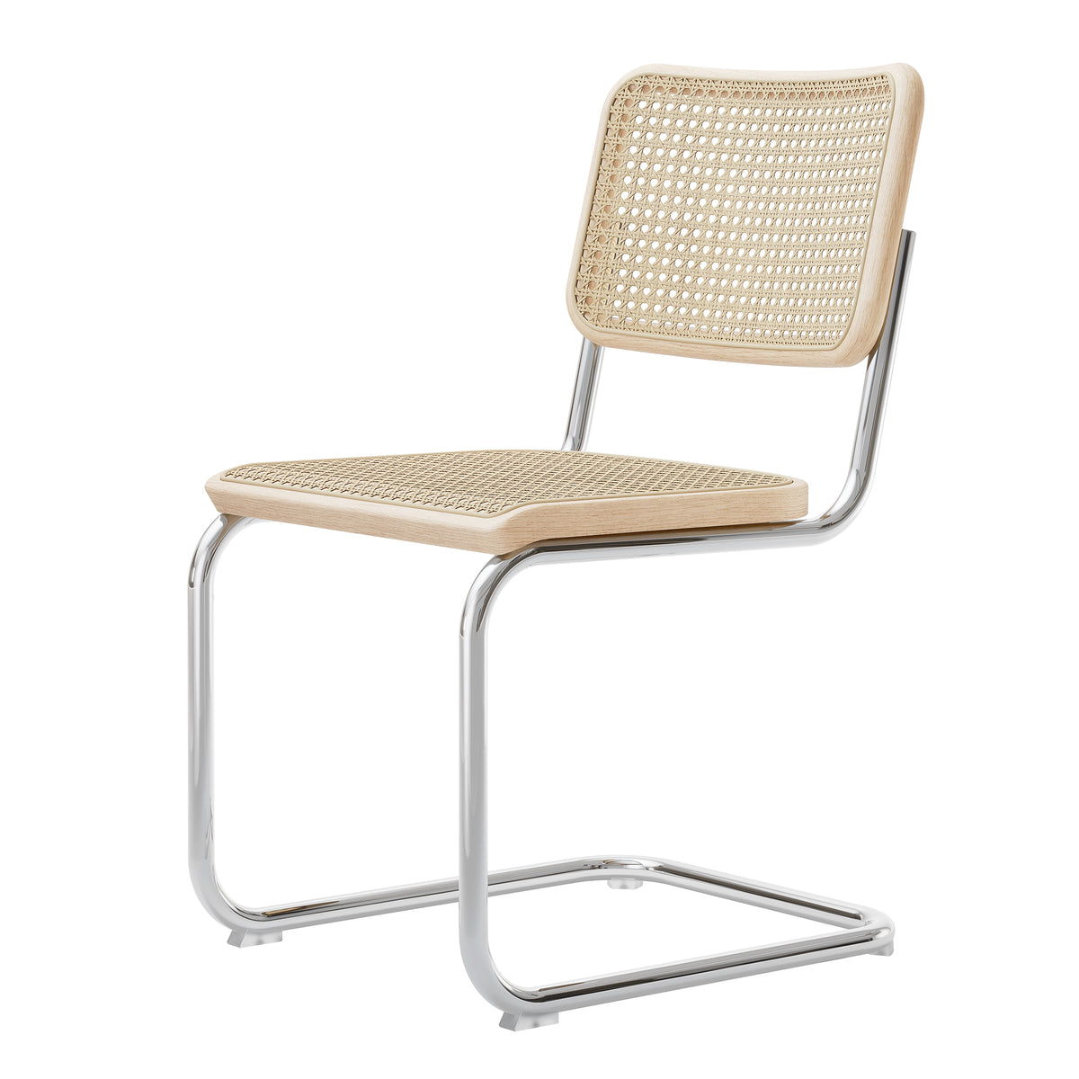 Thonet - S 32 V Stuhl | Geflecht natur / Esche natur / Chrom