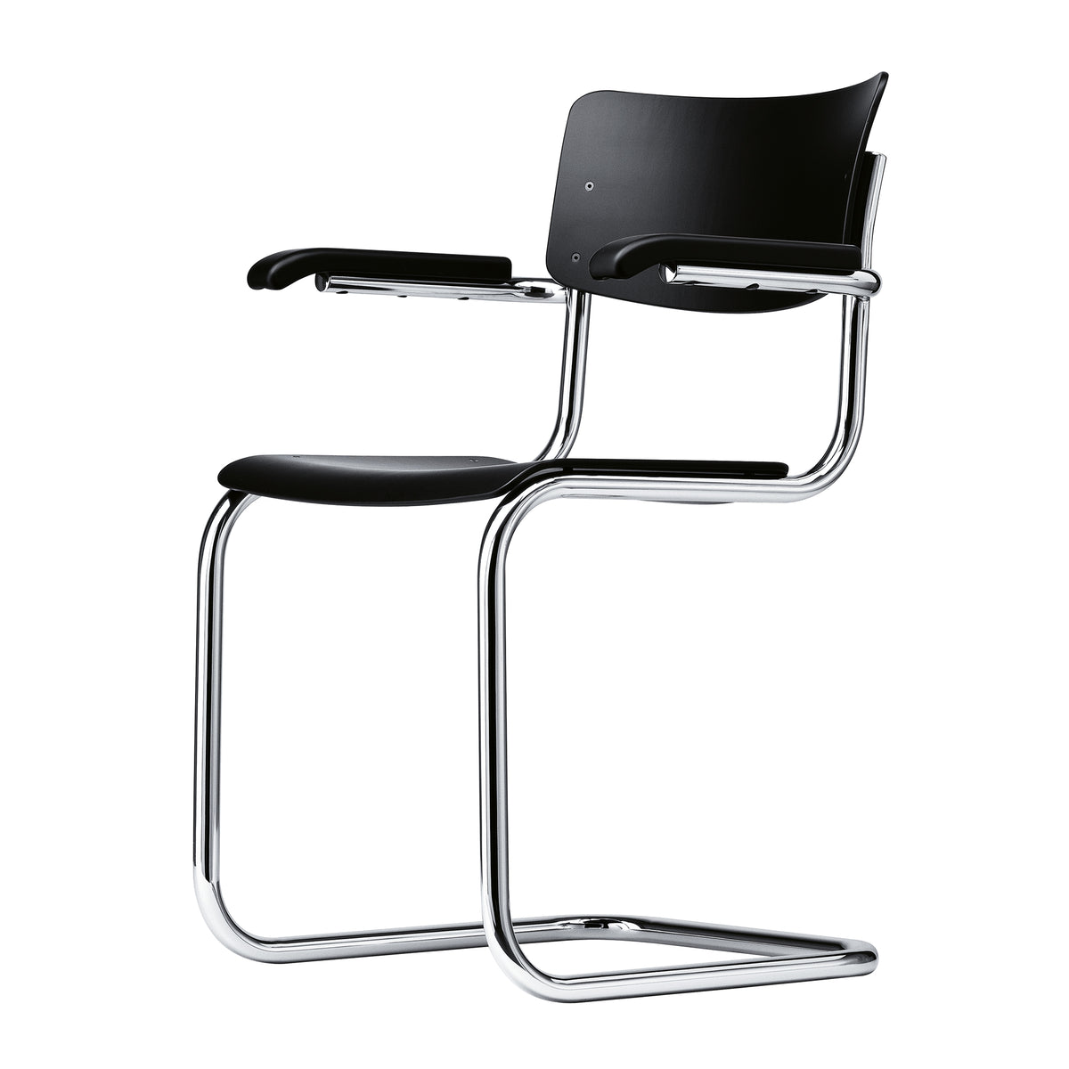 Thonet - S 43 F Freischwinger | Buche schwarz gebeizt