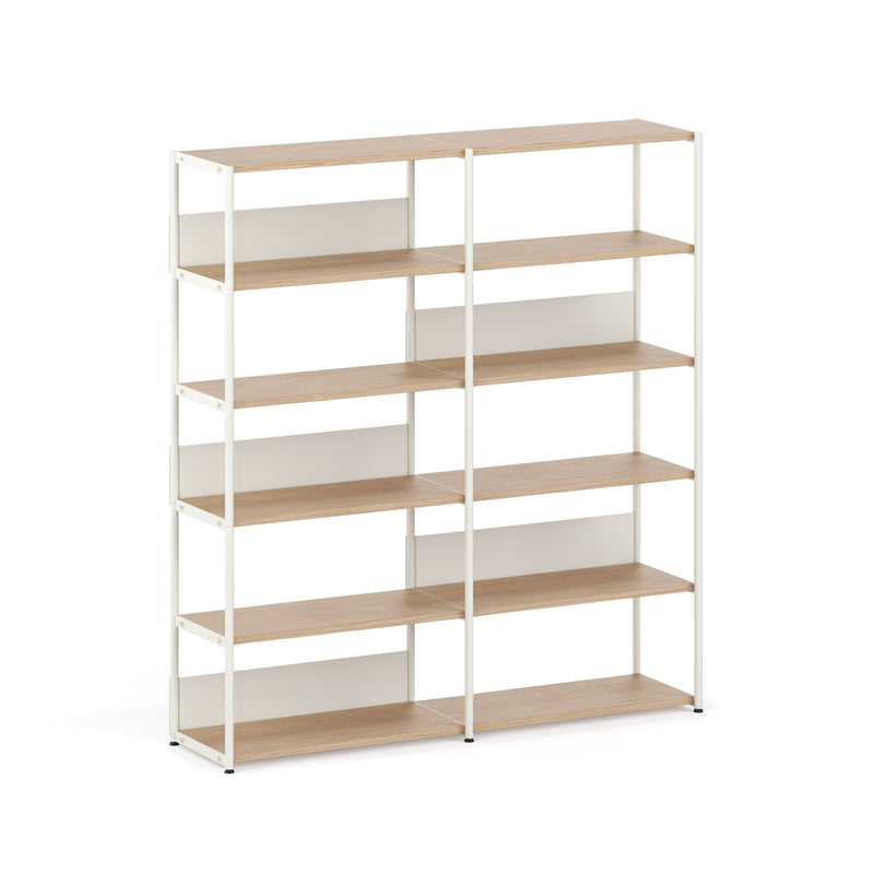 TipToe - Unit Regalsystem | ohne Türen/-Schubladen / H 180 x 164 cm / cream white