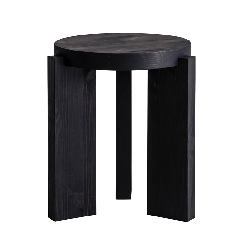 Vaarnii - 001 Hocker | Kiefer schwarz gebeizt