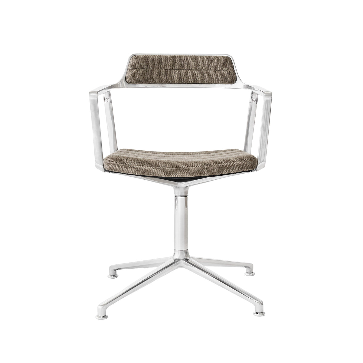 Vipp - 452 Drehstuhl | Gleiter / dark sand / Aluminium poliert