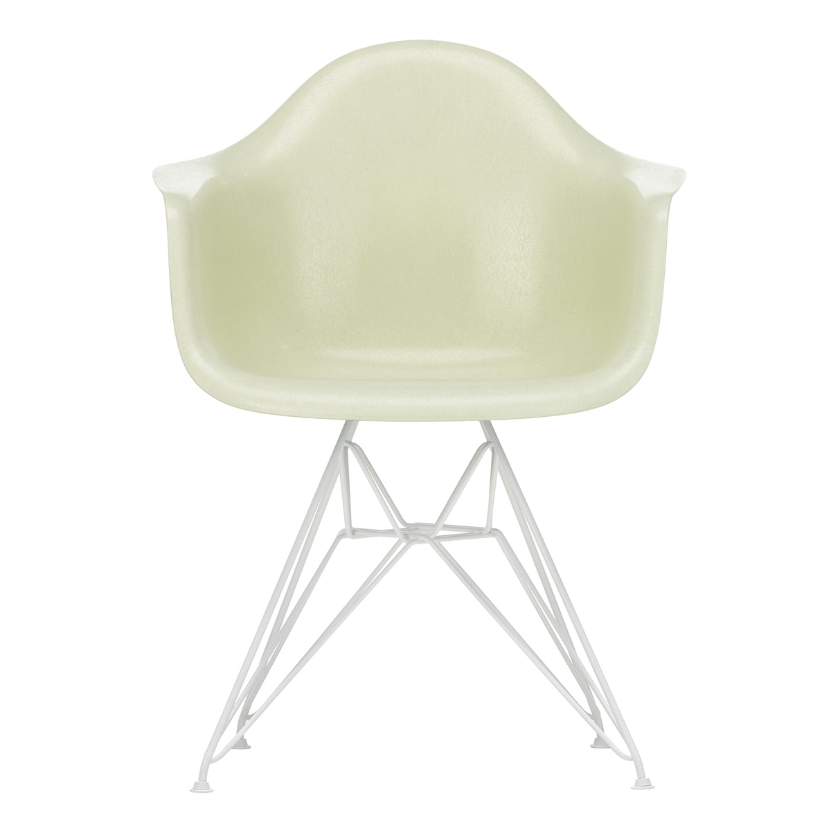 Vitra - Eames Fiberglass Armchair DAR | Eames Parchment / weiß