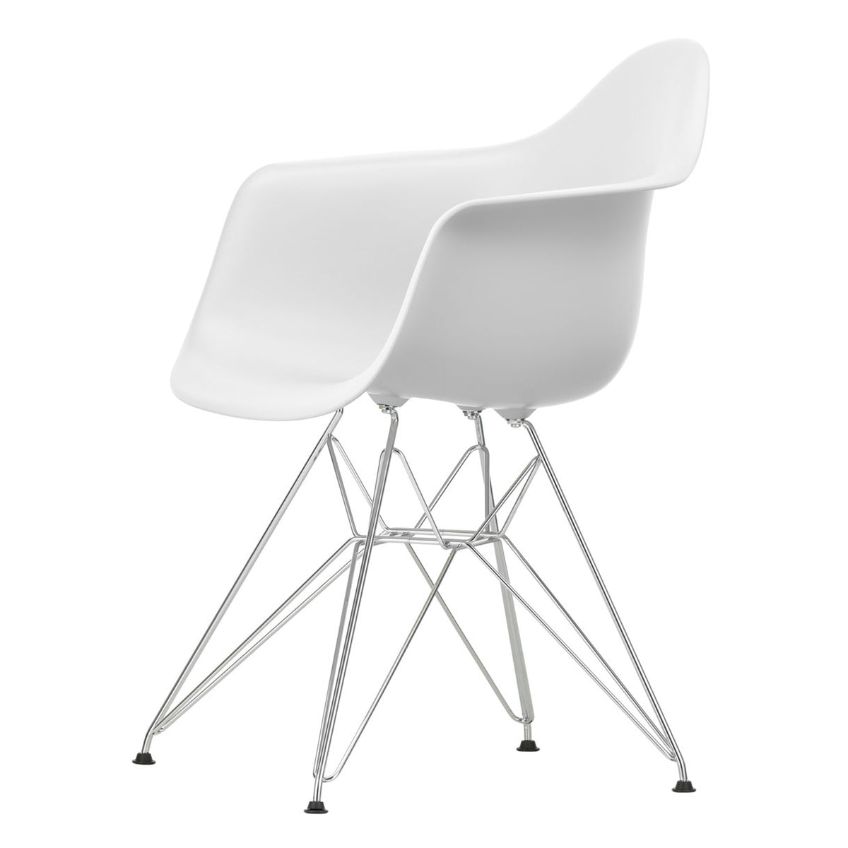 Vitra - Eames Plastic Armchair DAR RE | cotton weiß RE / verchromt