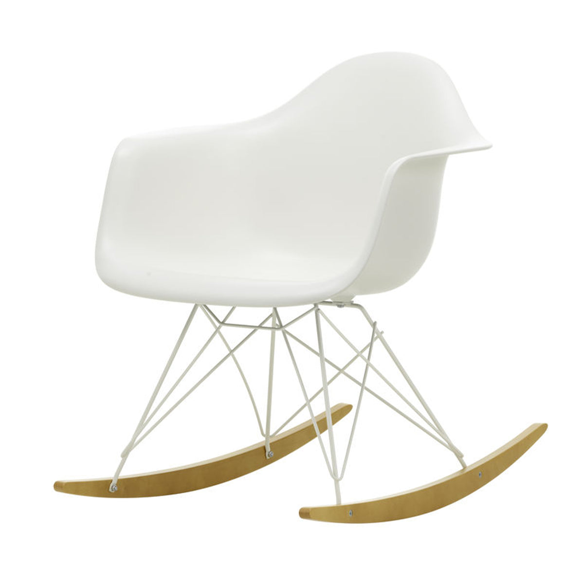 Vitra - Eames Plastic Armchair RAR | Kufen Ahorn gelblich / weiß RE / weiß
