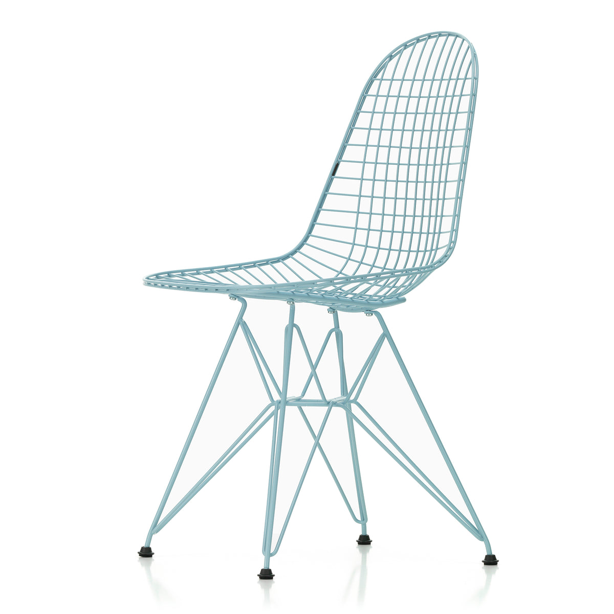 Vitra - Wire Chair DKR | Kunststoffgleiter basic dark / himmelblau