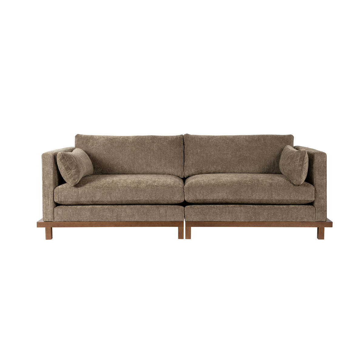 Zuiver - Blossom Sofa | 3-Sitzer / moss / Eiche dunkel