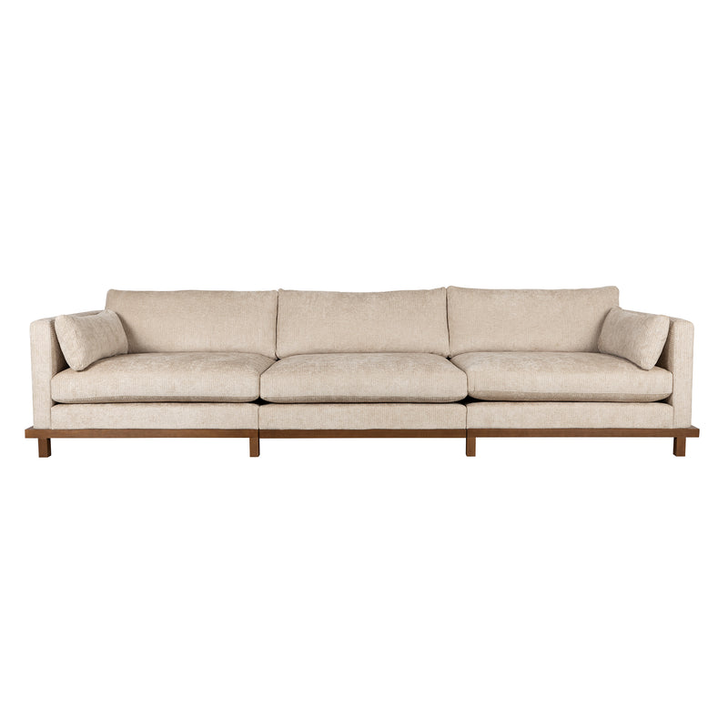 Zuiver - Blossom Sofa | 4,5-Sitzer / sand / Eiche dunkel