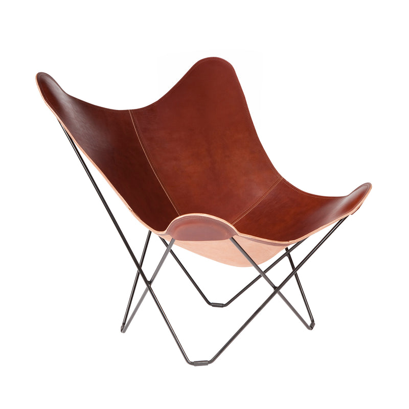 cuero - Pampa Mariposa Butterfly Chair | oak/schwarz