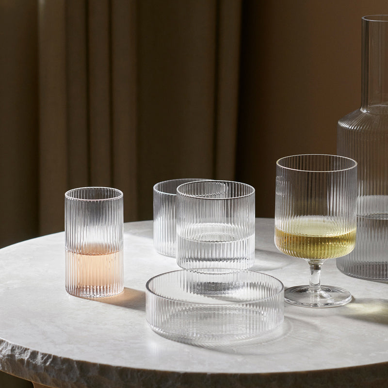 Ferm Living - Ripple Trinkgläser small (4er-Set)