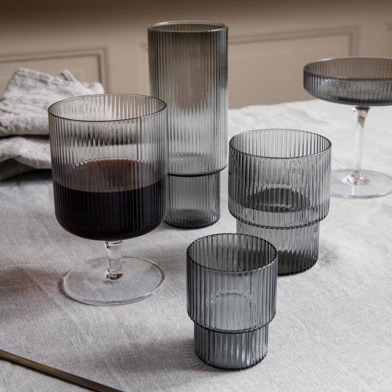 Ferm Living - Ripple Trinkgläser low (4er-Set)