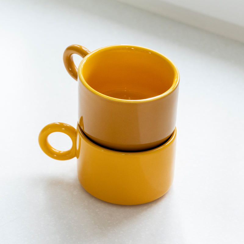 &amp;klevering - Chiquito Tasse (2er-Set) | ocker