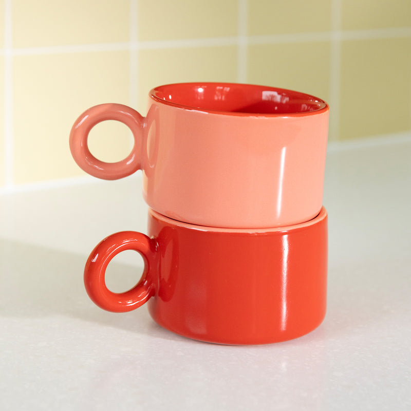 &amp;klevering - Chiquito Tasse (2er-Set) | red