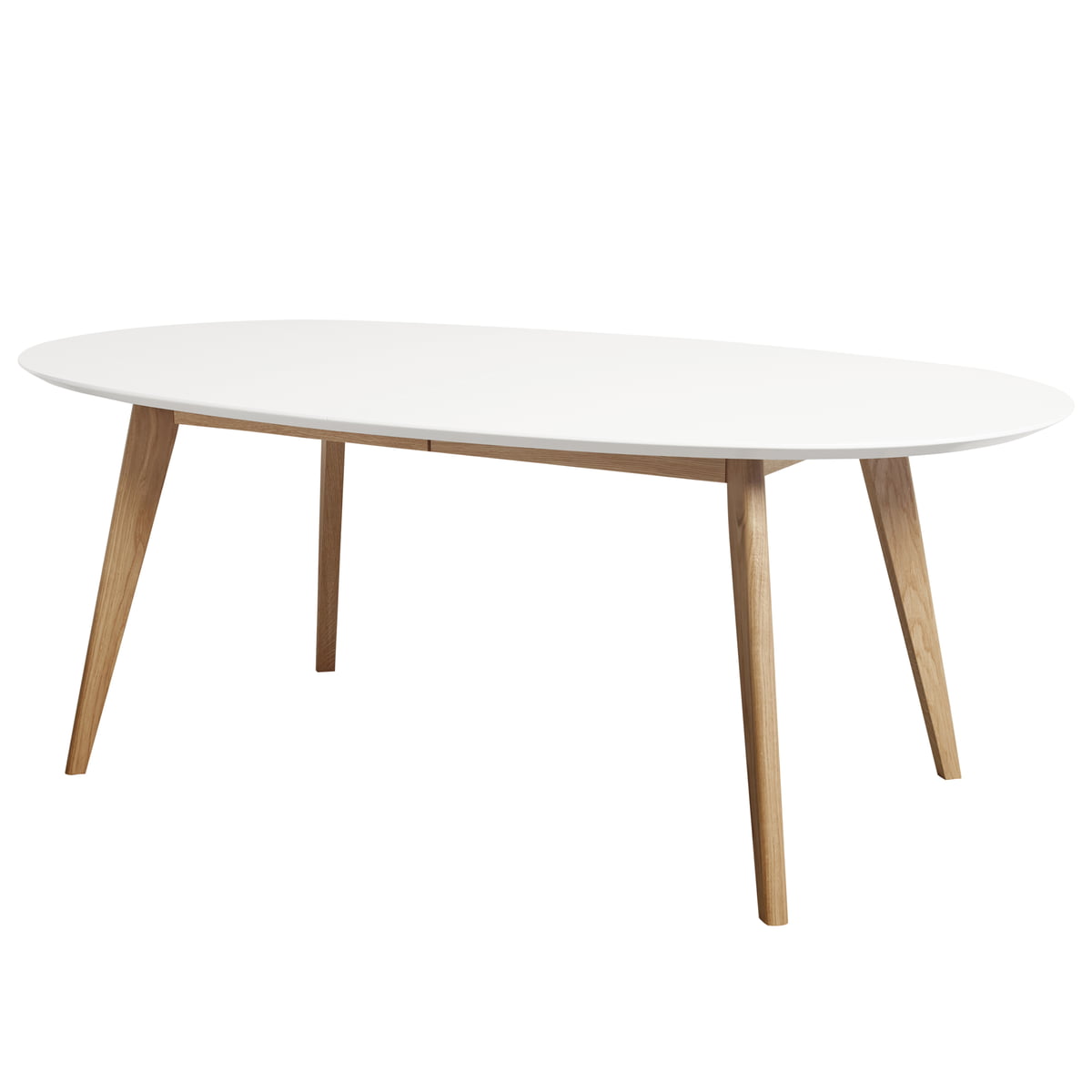Andersen Furniture - DK10 Table à rallonge ovale, chêne huilé / blanc