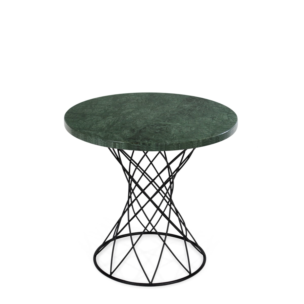 Ox Denmarq - Merge Table d'appoint, Ø 40 x H 40 cm, noir / vert marbre