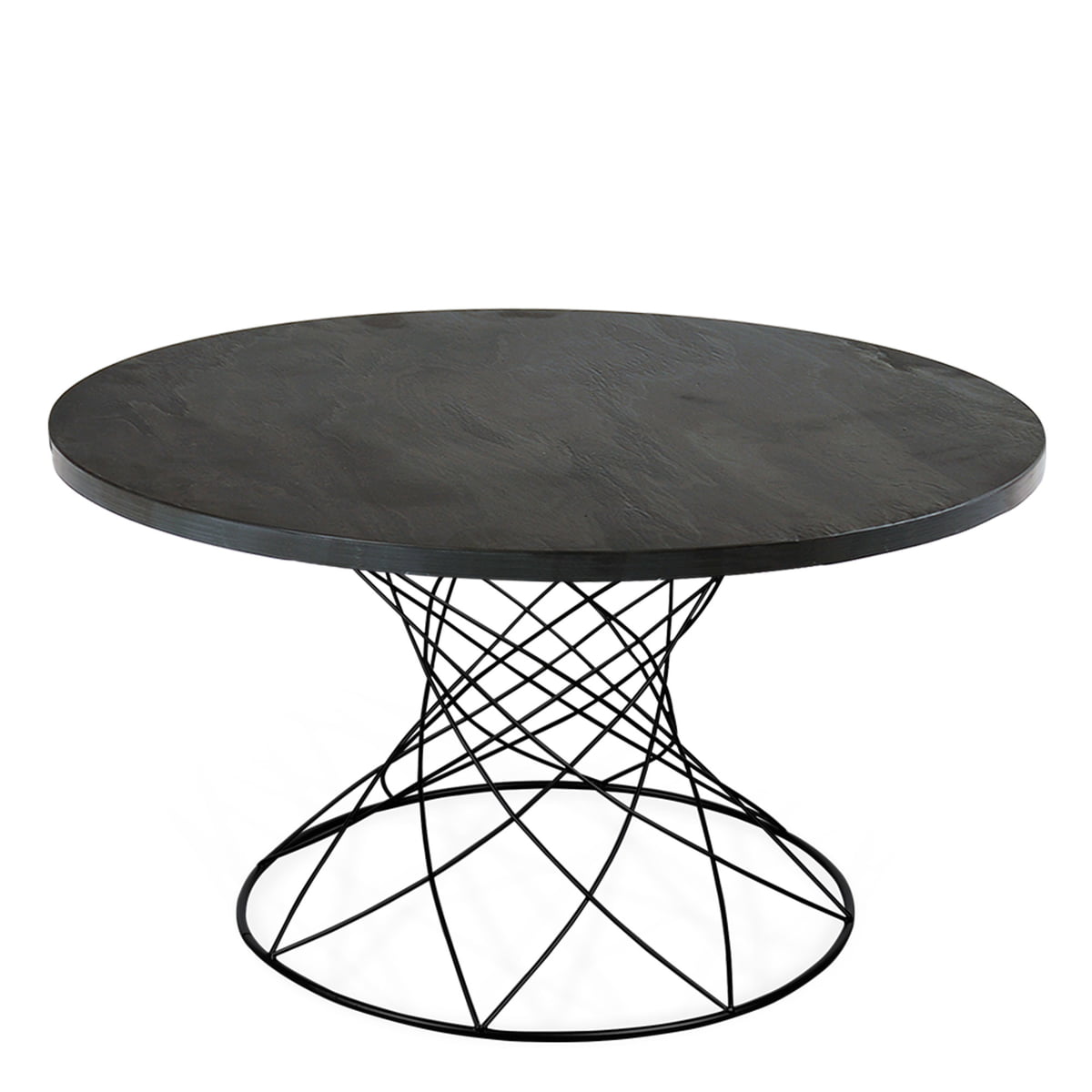 Ox Denmarq - Table basse Merge, Ø 80 x H 45 cm, noir / ardoise rustique