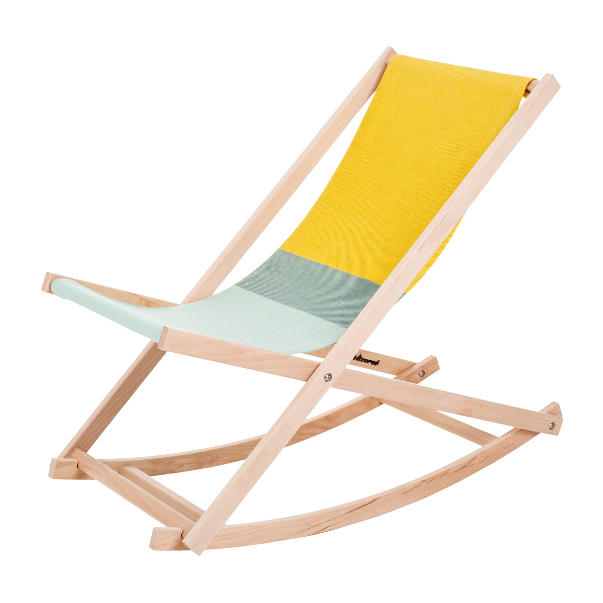 Weltevree - Beach Rocker Chaise à bascule, verte / jaune